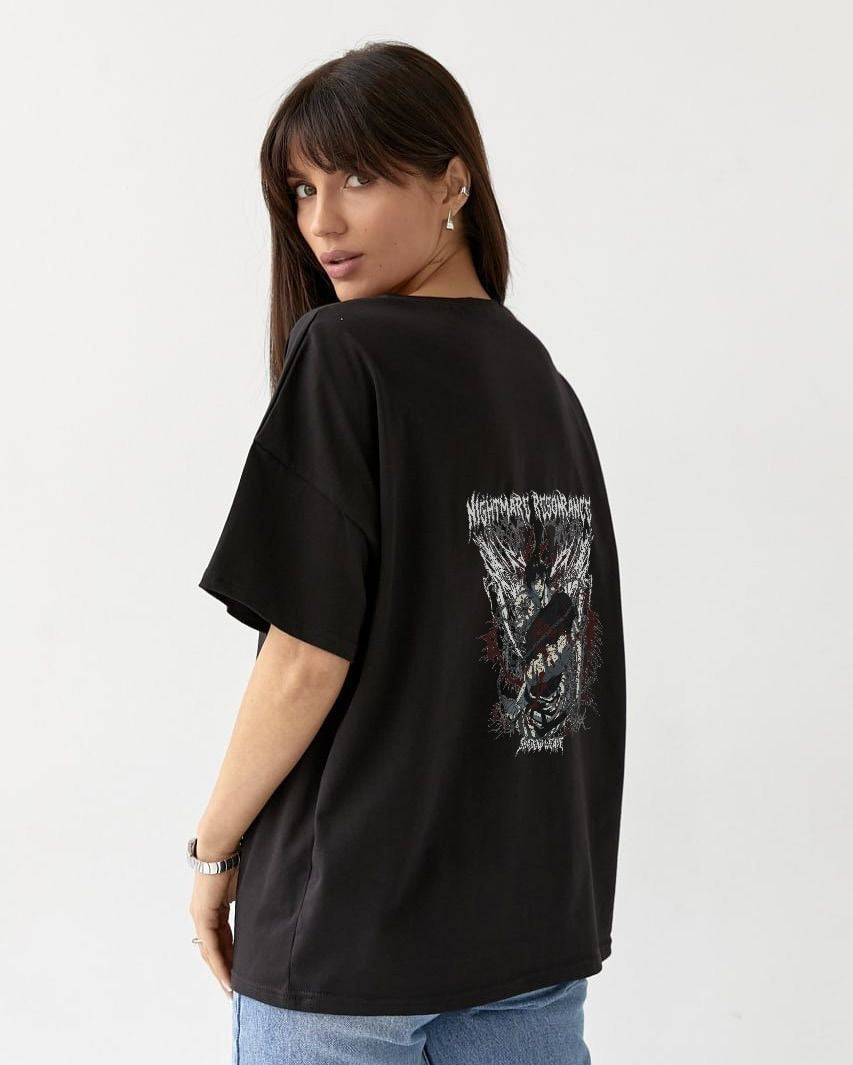 Nightmare Resonance: Graphic Oversized Tee — 240 GSM
