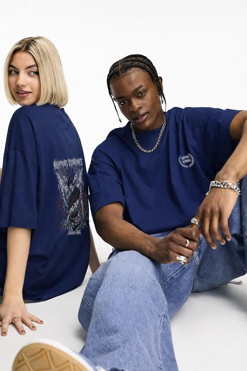 Nightmare Resonance: Graphic Oversized Tee — 240 GSM