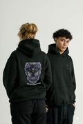 DEPTH Streetwear Unisex Oversized Black Hoodie — 400 GSM