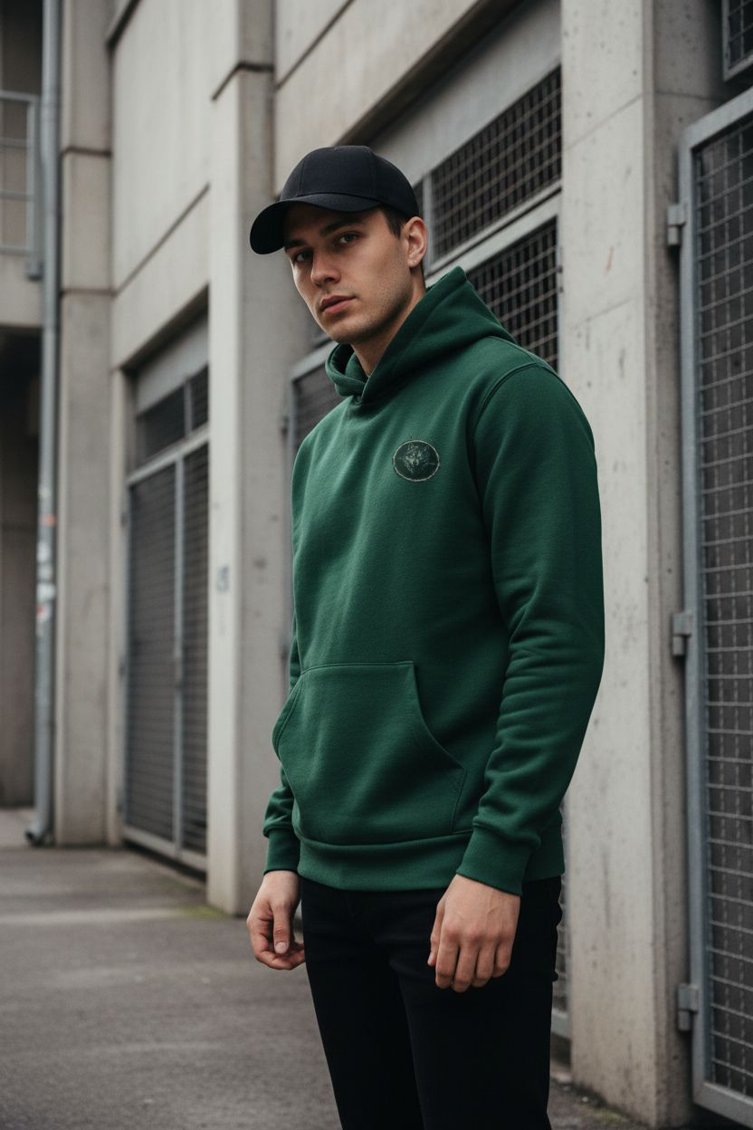 DEPTH Streetwear Unisex Oversized Black Hoodie — 400 GSM