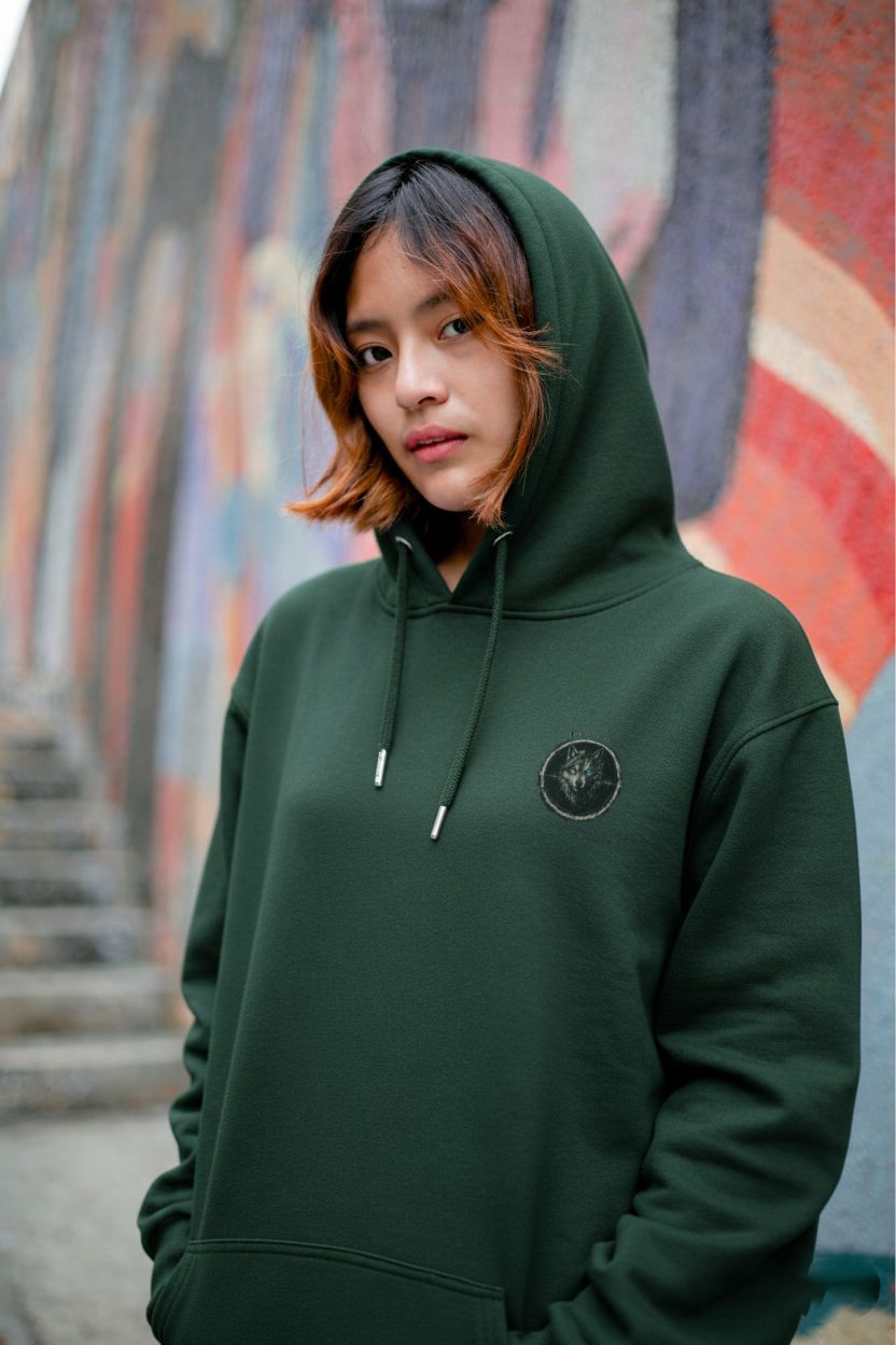 DEPTH Streetwear Unisex Oversized Black Hoodie — 400 GSM