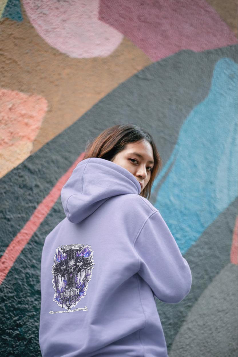 DEPTH Streetwear Unisex Oversized Black Hoodie — 400 GSM