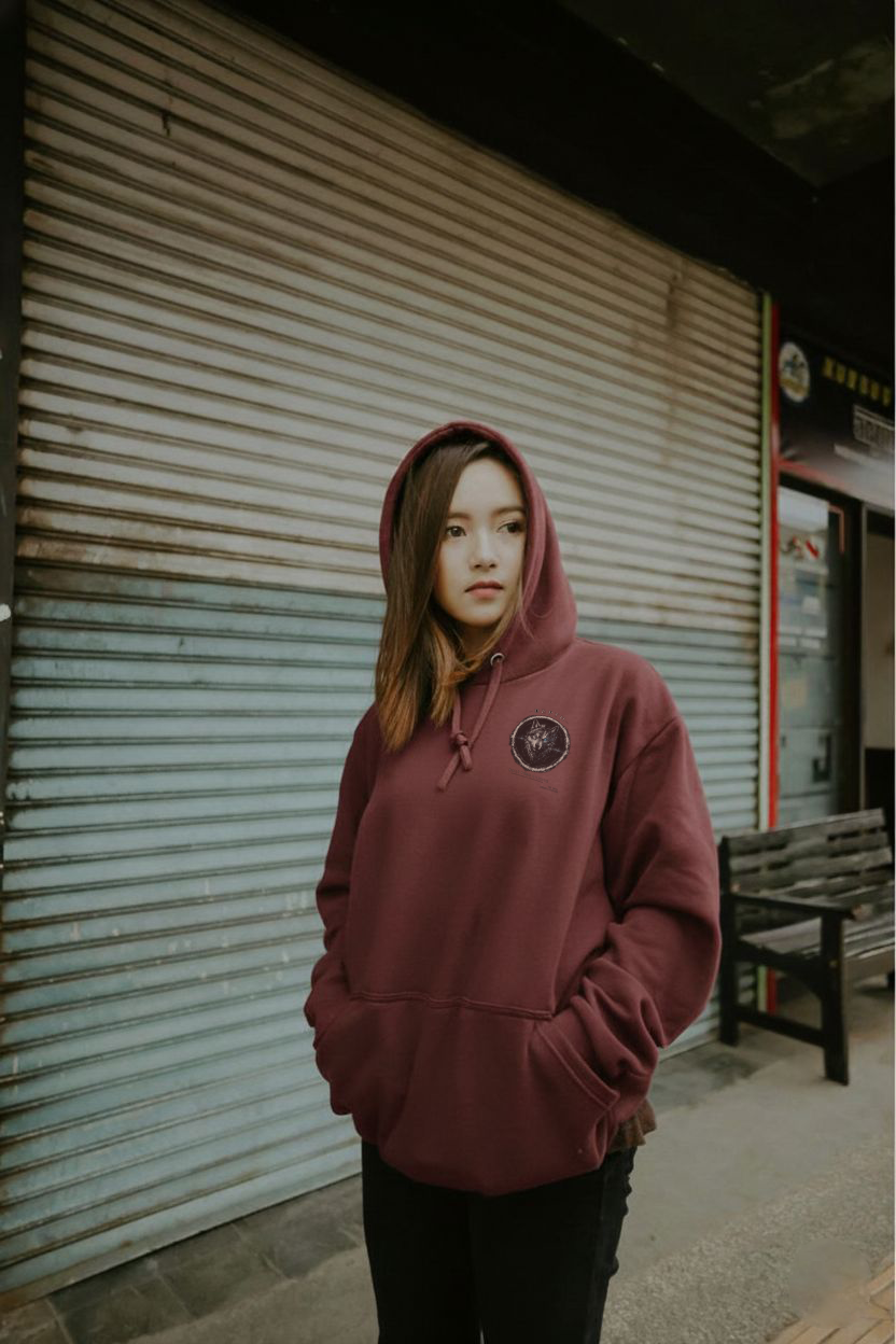 DEPTH Streetwear Unisex Oversized Black Hoodie — 400 GSM