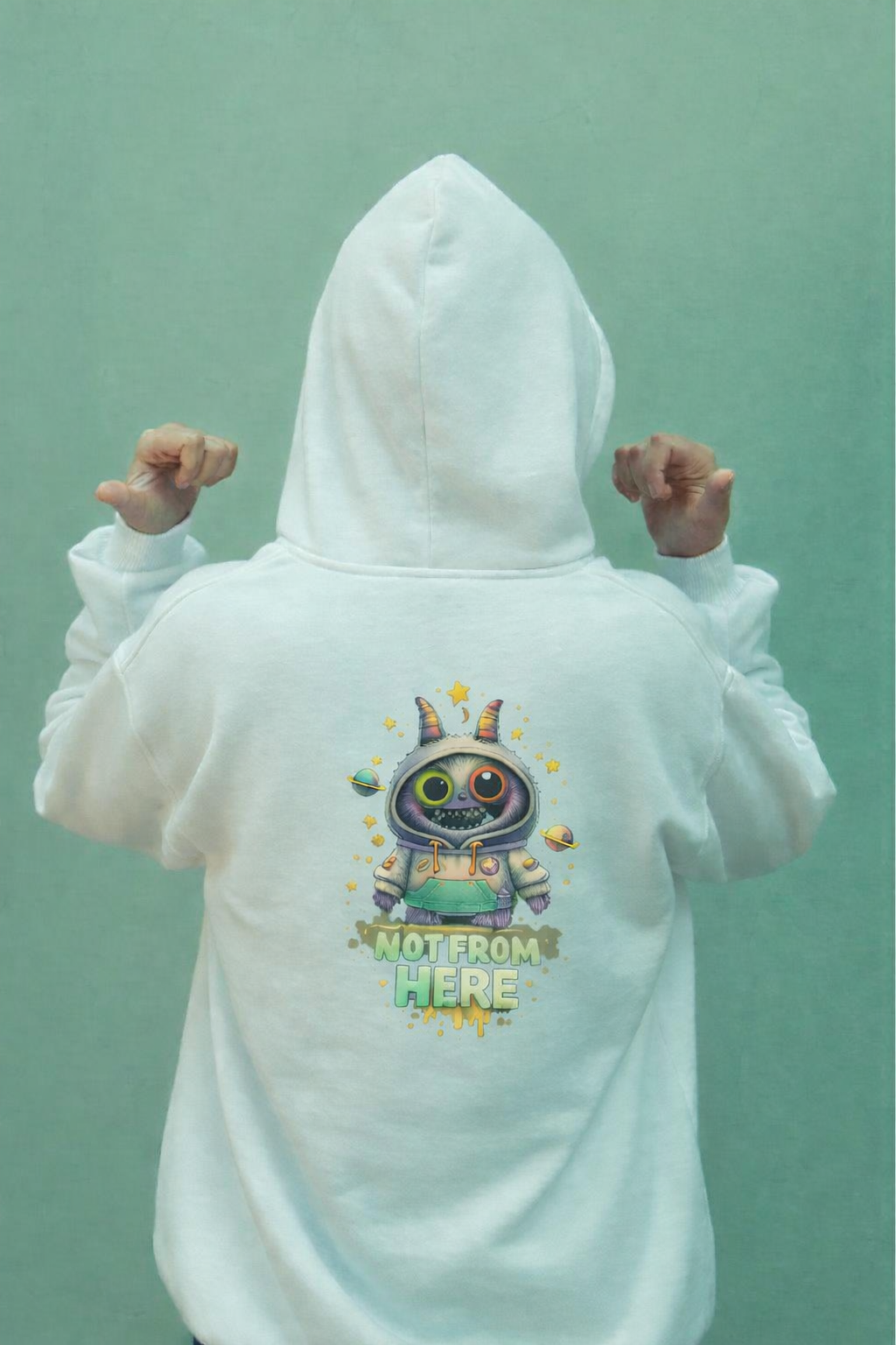 Unisex Streetwear Oversized White Hoodie — 400 GSM