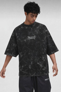 Silent Force: Acid Wash Oversized Tee — 240 GSM